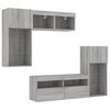 vidaXL 5 Piece TV Wall Units with LED Gray Sonoma Engineered Wood