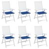 vidaXL Patio Chair Cushions 6 pcs Royal Blue 15.7x15.7x1.6" Oxford Fabric