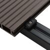 vidaXL WPC Hollow Decking Boards with Accessories 98.4 '&sup2; 13.1 ' Dark Brown (12x45005)