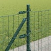 vidaXL Fence Posts Manual 13 pcs Green Ø32mm 50 cm Galvanized steel