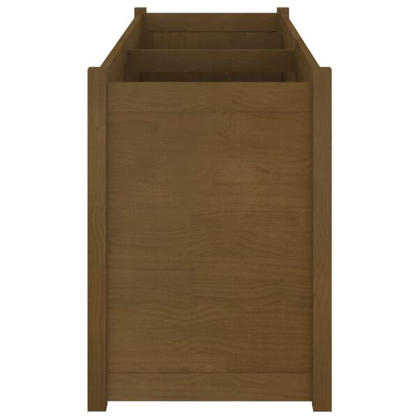 vidaXL Garden Planter Honey brown Solid pinewood 59.1 x 19.7 x 27.6 in