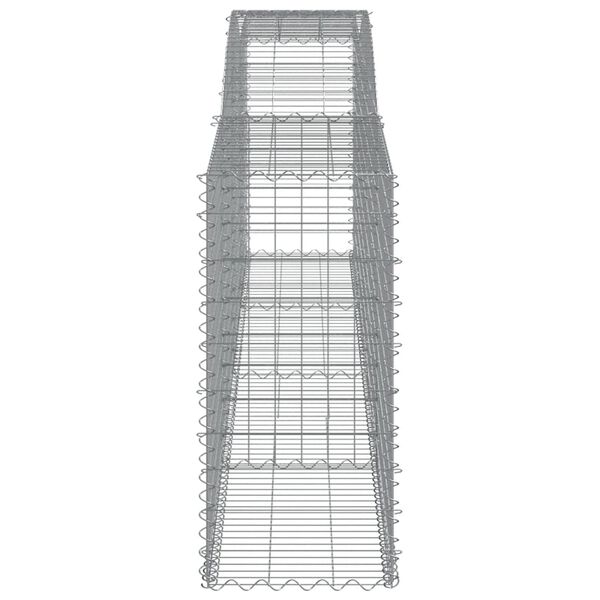 vidaXL Gabion Basket Silver Galvanized Iron 157.5 x 19.7 x 39.4/47.2 in