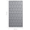 vidaXL Outdoor Carpet White and Black Polypropylene 63.0 x 90.6 in