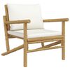 vidaXL Garden Lounge Set Cream White Bamboo Large Modular