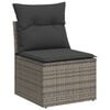 vidaXL Garden Sofa Set Grey Poly Rattan Large Modular Garden Sofa Set