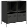 vidaXL Sideboard Black Cold-rolled steel Sideboard Rectangular