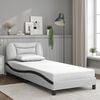 vidaXL Bed Frame White and Black