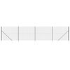 vidaXL Wire Mesh Fence with Spike Anchors Anthracite 7.2x32.8'