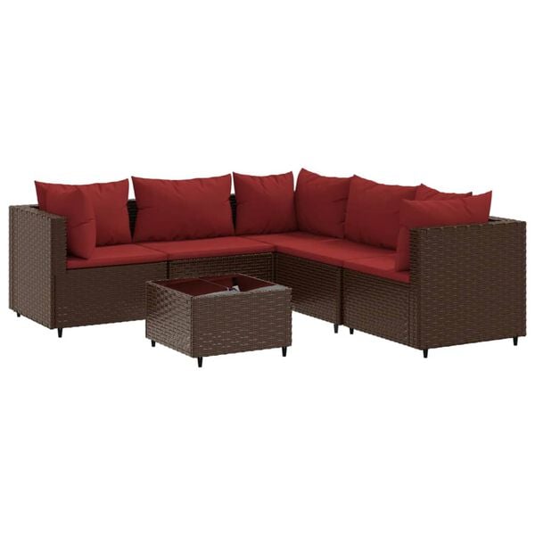 vidaXL Patio Lounge Set Brown