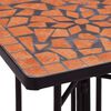 vidaXL Side Table Terracotta and Black Iron and Ceramic Small Durable