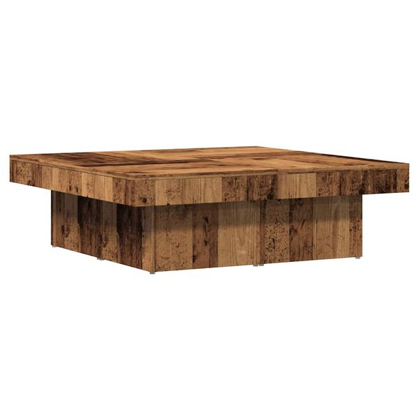 vidaXL Coffee Table Old wood Engineered wood 35.4x35.4x11.0 in