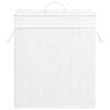 vidaXL Bamboo Laundry Basket with 2 Sections White 26.4 gal