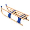 vidaXL Folding Sledge Wood 43.3"