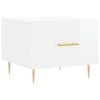 vidaXL Coffee Table Set of 2 High gloss white Engineered wood, iron