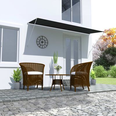 vidaXL Retractable Awning 137.8"x59.1" Anthracite