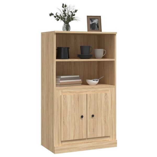 vidaXL Highboard Sonoma Oak Engineered wood 23.6 x 14.0 x 40.7 in