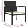 vidaXL Dining Set Black, Cream