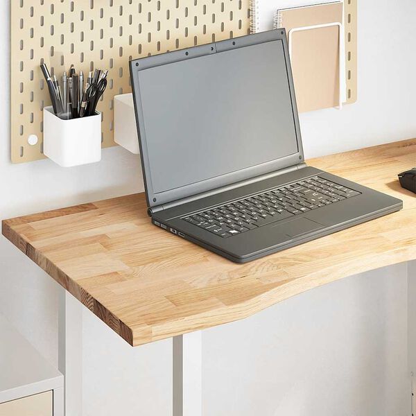 vidaXL Desk Top Natural Wood Solid Oak Wood Medium Durable Desk Top