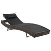 vidaXL Sunlounger Brown and Black