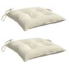 vidaXL Chair Cushion Set of 2 Cream White Oxford Fabric, PP hollow fiber