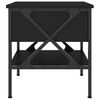 vidaXL Bedside Table Black Engineered wood 15.7 in x 16.5 in x 17.7 in