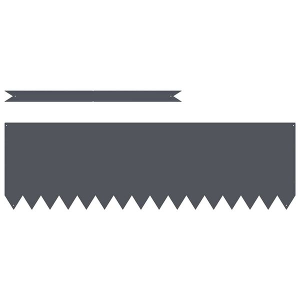 vidaXL Lawn Edging 20 pcs Anthracite 100 x 0.05 x 20 cm