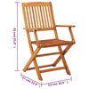 vidaXL Garden Chair Set of 2 Natural wood Solid eucalyptus wood Standard