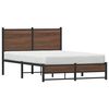 vidaXL Bed Frame Brown oak Steel, engineered wood Small Double Bed Frame