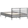 vidaXL Bed Frame Gray Sonoma Engineered wood, metal, plywood
