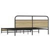 vidaXL Bed Frame Sonoma Oak Steel Full Durable Bed Frame Rectangular