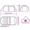 vidaXL Camping Tent Tunnel 4-Person Green Waterproof