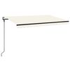 vidaXL Retractable Awning Cream