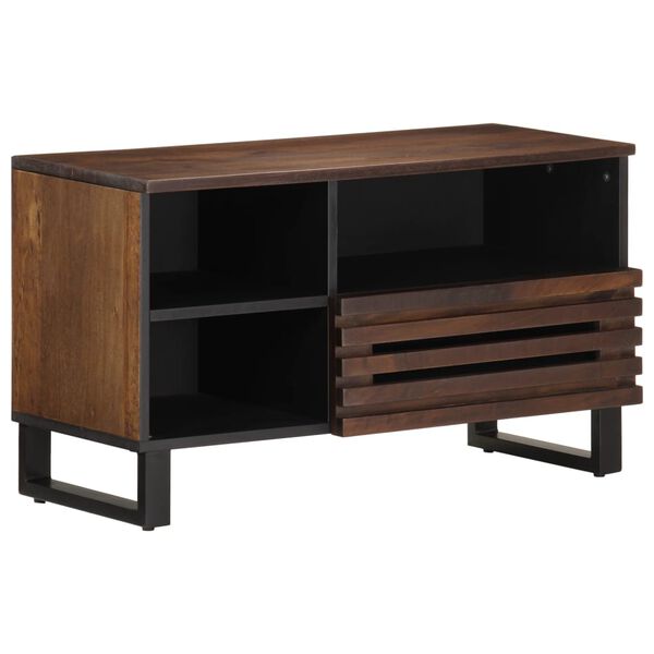 vidaXL TV Cabinet Brown Solid mango wood, steel Medium TV Cabinet