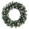 vidaXL Christmas Wreath Green PVC Medium Decorative Inlays