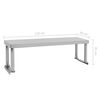 vidaXL Work Table Overshelf 47.2"x11.8"x13.8" Stainless Steel