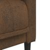 vidaXL Sofa Brown Faux suede leather (100% polyester), plywood, solid wood