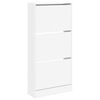 vidaXL Shoe Cabinet White Engineered Wood Slim Shoe Cabinet