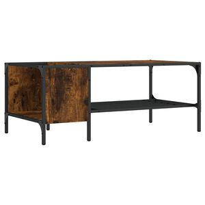 vidaXL Coffee Table Smoked Oak Engineered wood, metal