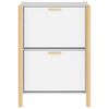 vidaXL Shoe Cabinet White 22.6x13.0x31.5" Engineered Wood