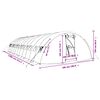 vidaXL Greenhouse Green PE (polyethylene) and galvanized steel Large