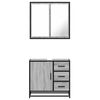 vidaXL Bathroom Furniture Set Gray Sonoma Engineered wood, metal Medium