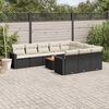 vidaXL Garden Sofa Set Black