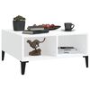 vidaXL Coffee Table White Engineered wood, metal Compact Coffee Table