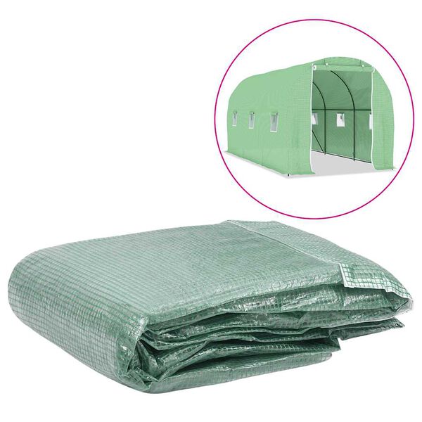vidaXL Greenhouse Replacement Cover Green Polyethylene (PE)