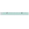 vidaXL Floating Shelf Set of 2 Clear Tempered safety glass, Zinc alloy