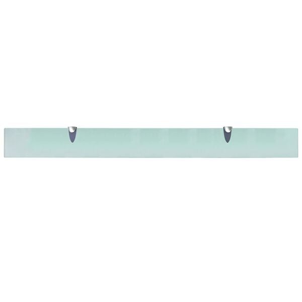vidaXL Floating Shelf Set of 2 Clear Tempered safety glass, Zinc alloy