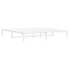 vidaXL Bed Frame White Steel Double Bed Frame Rectangular Modern