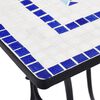 vidaXL Mosaic Bistro Set Blue and white Powder-coated iron and ceramic tiles