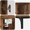 vidaXL Bathroom Furniture Set Old Wood Engineered wood, Metal