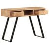 vidaXL Desk 42.1"x17.7"x31.1" Solid Acacia Wood with Live Edges